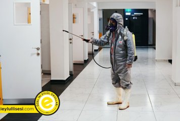 Okulumuzda 17 Mart Tarihinde Ozon ile Güçlendirilmiş Hidrojen Peroksit Kullanılarak Dezenfeksiyon İşlemi Gerçekleştirilmiştir.